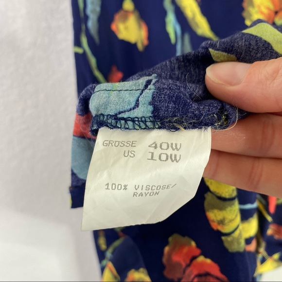 Vintage Givenchy En Plus Floral Button Front Midi Shirt Dress - Picture 6 of 8